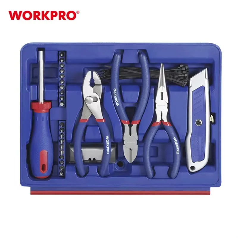 125PC Mechanical Tools Kit With Tool Storage Case Hand Metal File 3-Drawer Heavy Duty Metal Box