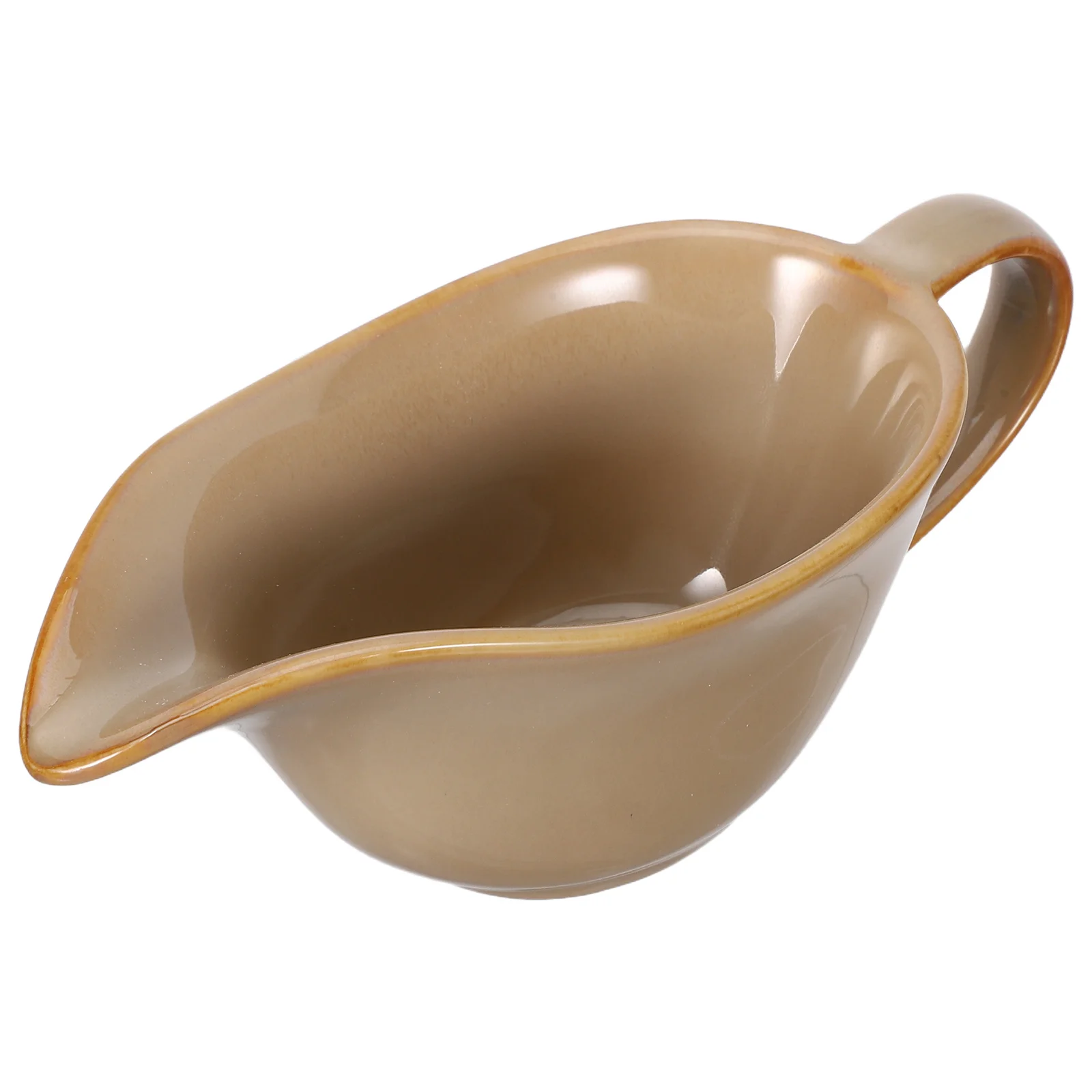 

Ceramic Gravy Boat Sauce Jug with Pour Spout Vintage Style Gravy Cup for Warm Sauces Milk Frothing Coffee Creamer Elegant Dining