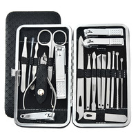 19PCS/Set Professional Stainless Steel Pedicure Nail Clippers & Trimmer Set High Quality Nail Clippers Manicure Kits