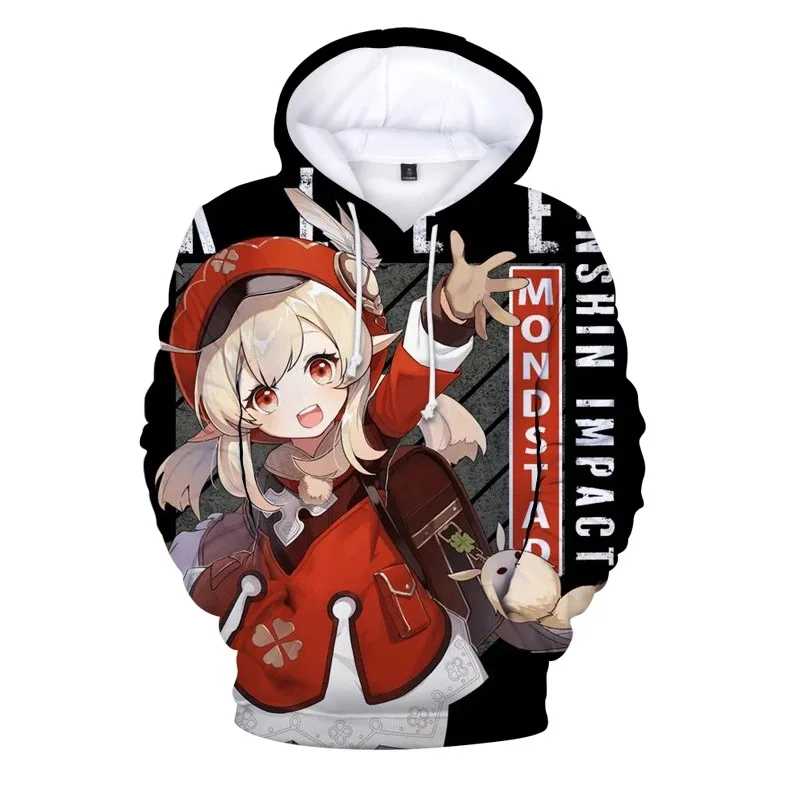 

Genshin Impact Cosplay para crianças, Hoodies para meninos e meninas, moletom anime, roupas Y2K, capuz extragrande, jogo, outono