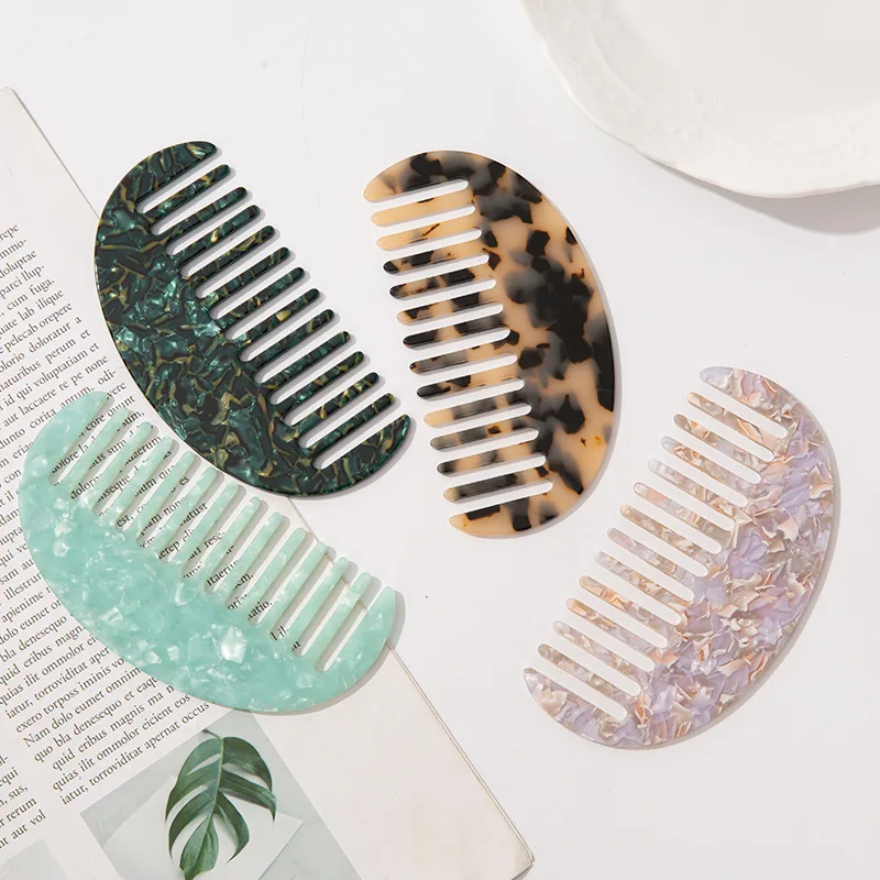 

Fashion Acetate Hair Combs Anti-static Massage Hair Brush Hairdressing Colorful Hairdress Salon Styling Tool Travel Accessories