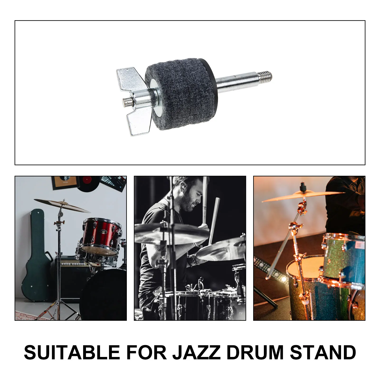 

Jazz Drum Accessory Pedal Clutch Has Cymbal Felts and Grey Accessories