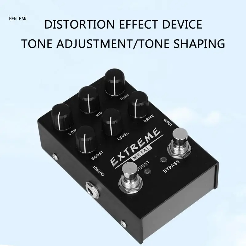 Portable Heavy Metals Distortion Guitar Effect Pedal Guitar Effector Digital Delay Accessory for Practice Recording M89D