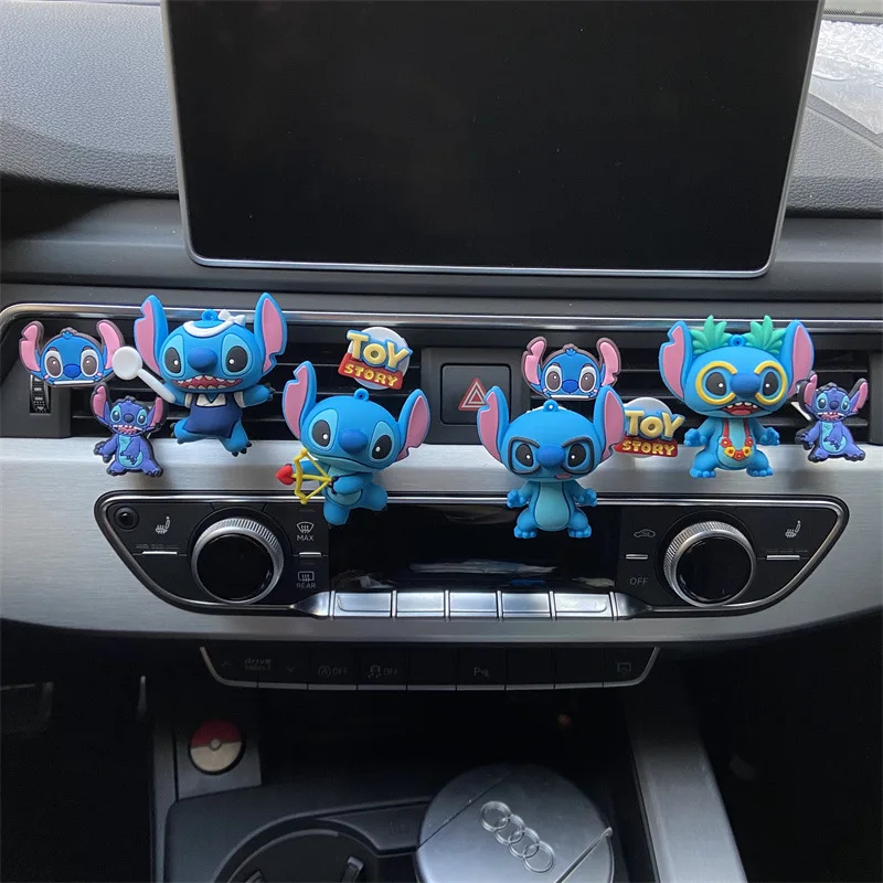 Disney Stitch Peripheral Car Perfume Holder Car Decorate Cartoon Car Perfume Clip Fragrance Diffuseri Toy Gifts Christmas Gift