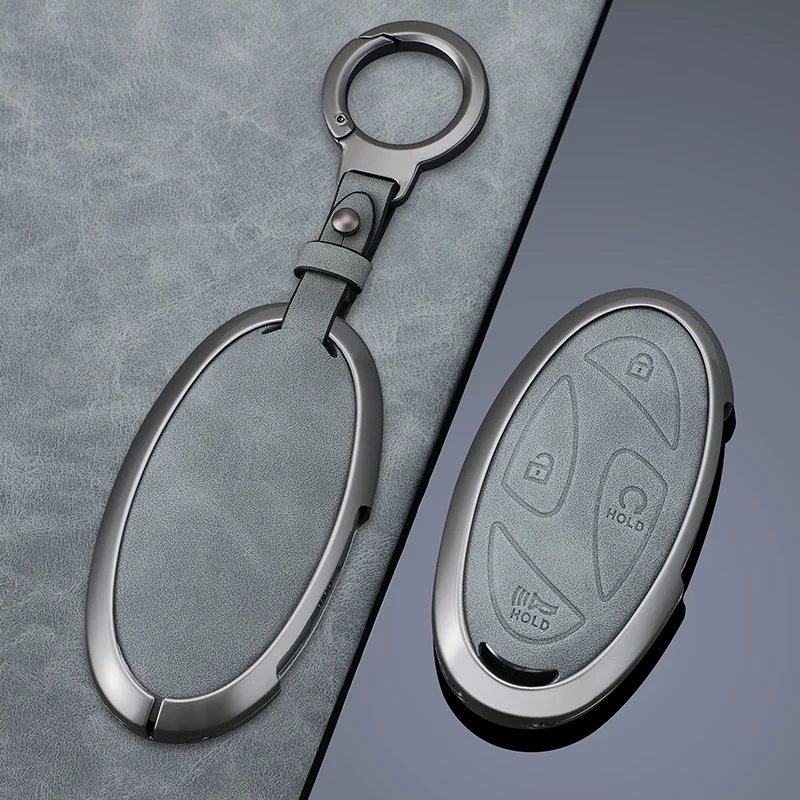 

5 7 Buttons Zinc Alloy Car Remote Key Case Cover Protect Shell Fob For Hyundai Kona Ev Grandeur GN7 IONIQ 6 2023 2024 Series
