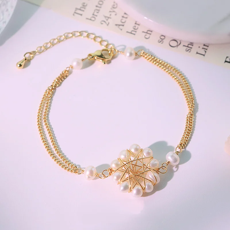 سوار أنيق بتصميم زهور وخرز لؤل - مراجعة Women'S Accessories Gift Ideas وسعره