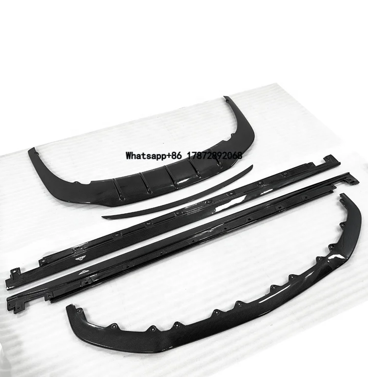 New  Flying Spur Car Bumper Kit with Clips for 2020-2024 Dry Carbon Fiber Body Kit 1 Year Warranty