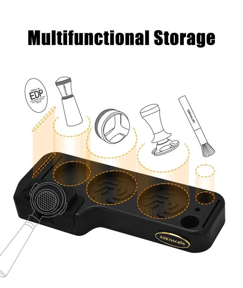 Kaffee Tamping Station Siebträger Halter Puck Bildschirm Rack ABS Für 51MM 54MM 58MM Delonghi Lelit Espresso Zubehör barista Werkzeug – Detail 4