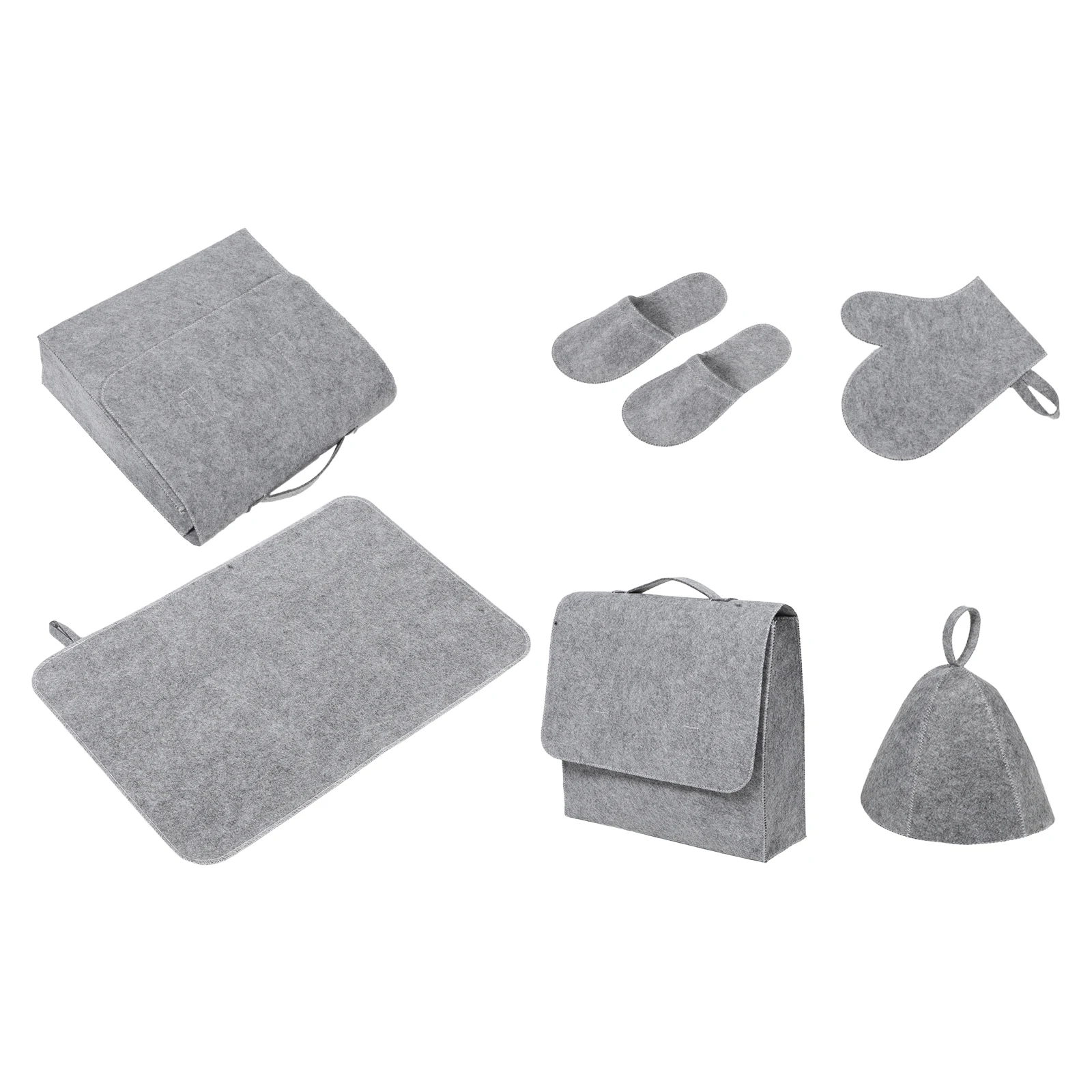 

Sauna Felt Set Women Gloves Shoes Pad H Protection Mitts Seat Hat Bath Accessories Durable Safe Installation