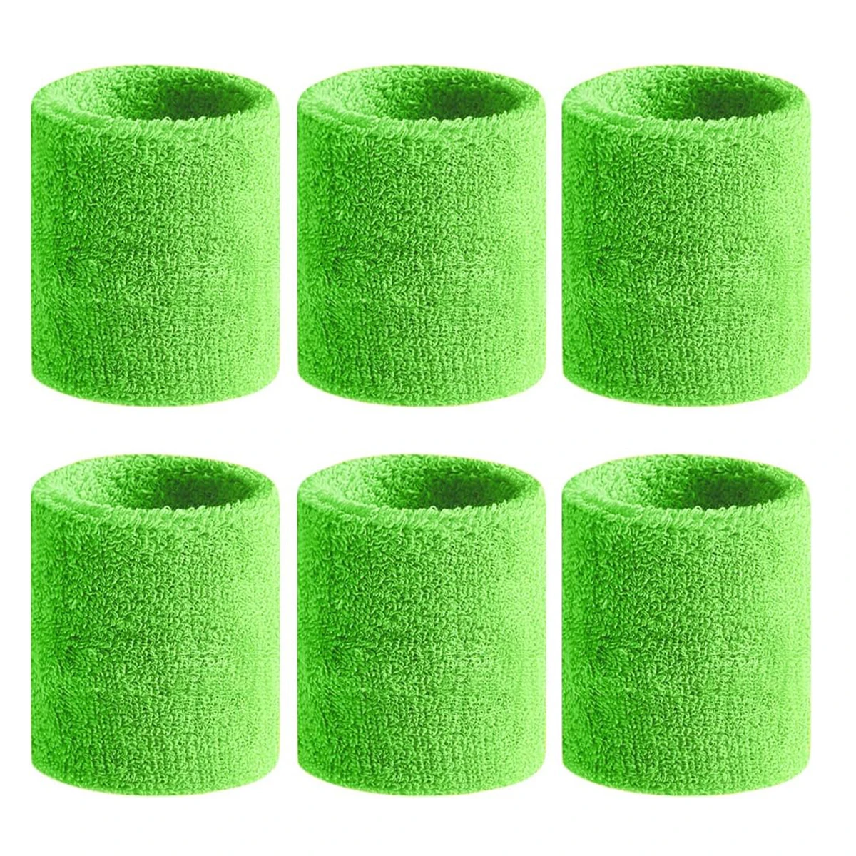 6 Stück schweißabsorbierendes Sportarmband, feuchtigkeitsableitender Handgelenkschutz für Tennis, Basketball, Laufen – Detail 3