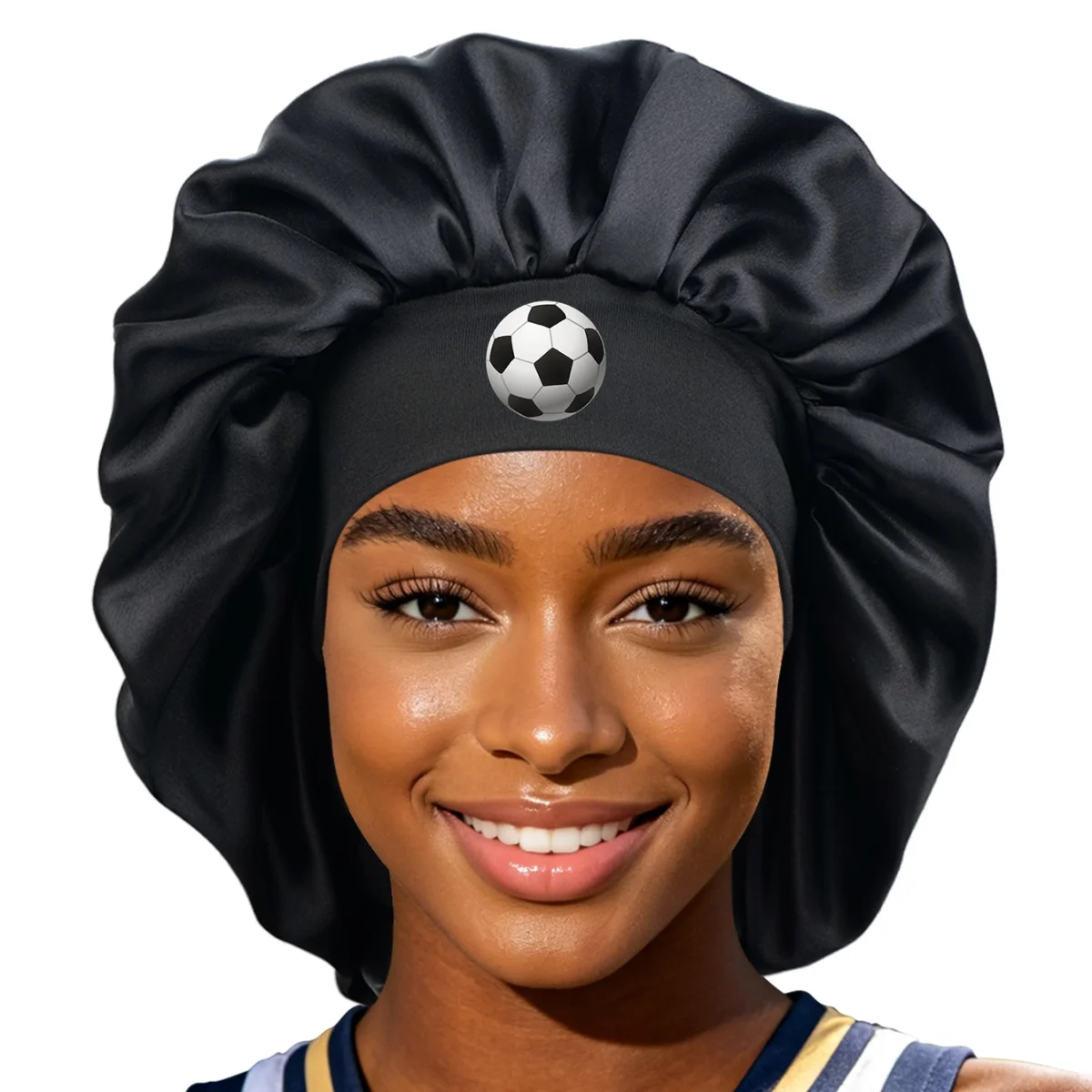 Adjustable Football Sleep Cap for Sleep And Shower Reusable Hair Wrapping Cap for Hair Care And Protection