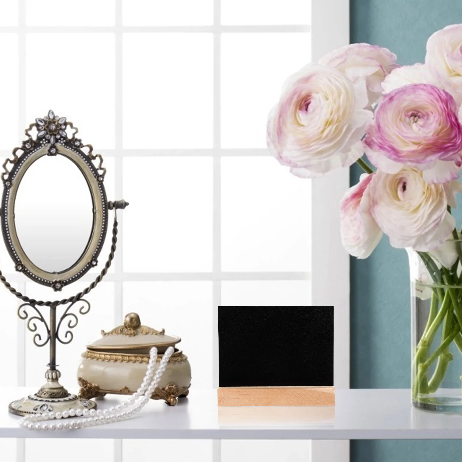 

10 Pcs Double-sided Message Board Set Wall Hanging Easy Boards Wood Tabletop Decorative