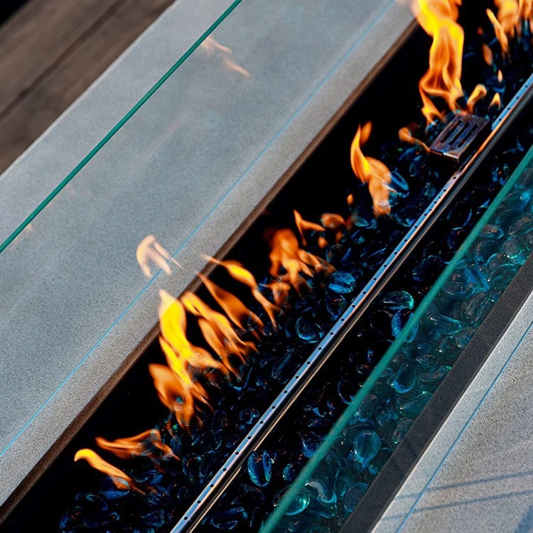is-Outdoor Furniture Set Table Top Fire Pit Bio Ethanol Tabletop Fireplace Fire Pit Table Marble Outdoor bar Table&