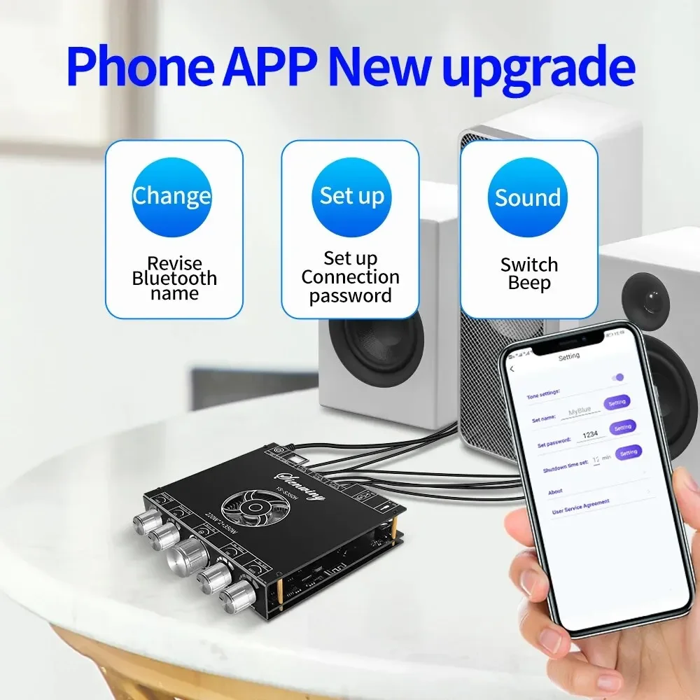 YS-S350H Bluetooth 5.1 Audio Amplifier Board Digital Template 2.1 Channel high-power high-low Tuning Subwoofer 220W+220W+305W