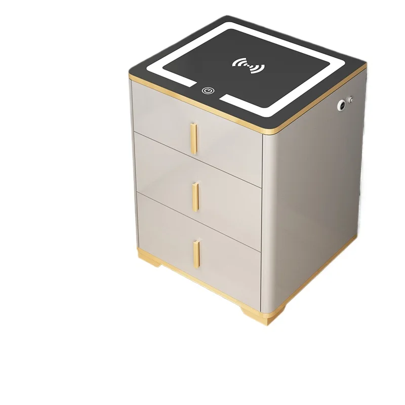 

Скрытый сейф Прикроватная тумбочка Встроенный невидимый сейф Пароль отпечатков пальцев Сейф Беспроводная зарядка