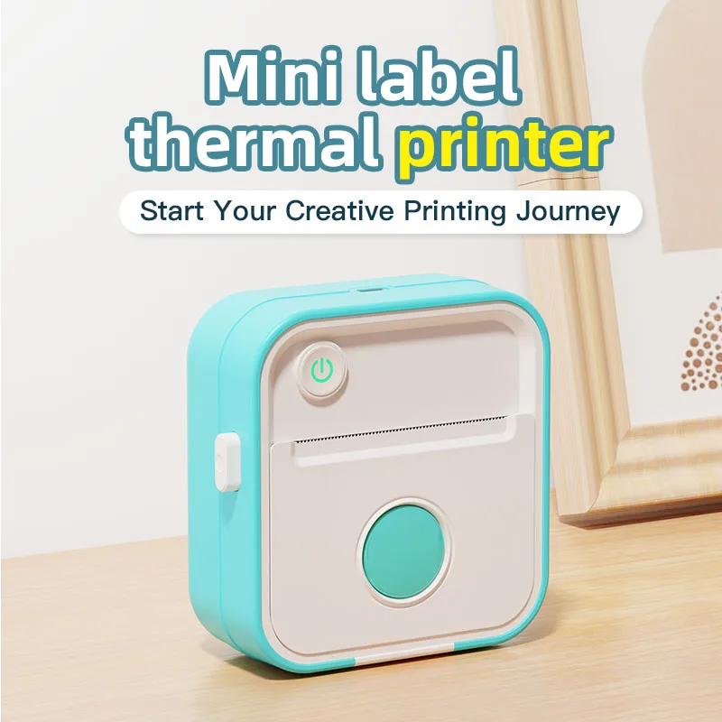 New D5 Label Printer Inkless Thermal Label Maker 12-57mm Paper Adjustable Sticker Pocket Mini Printer for Photo