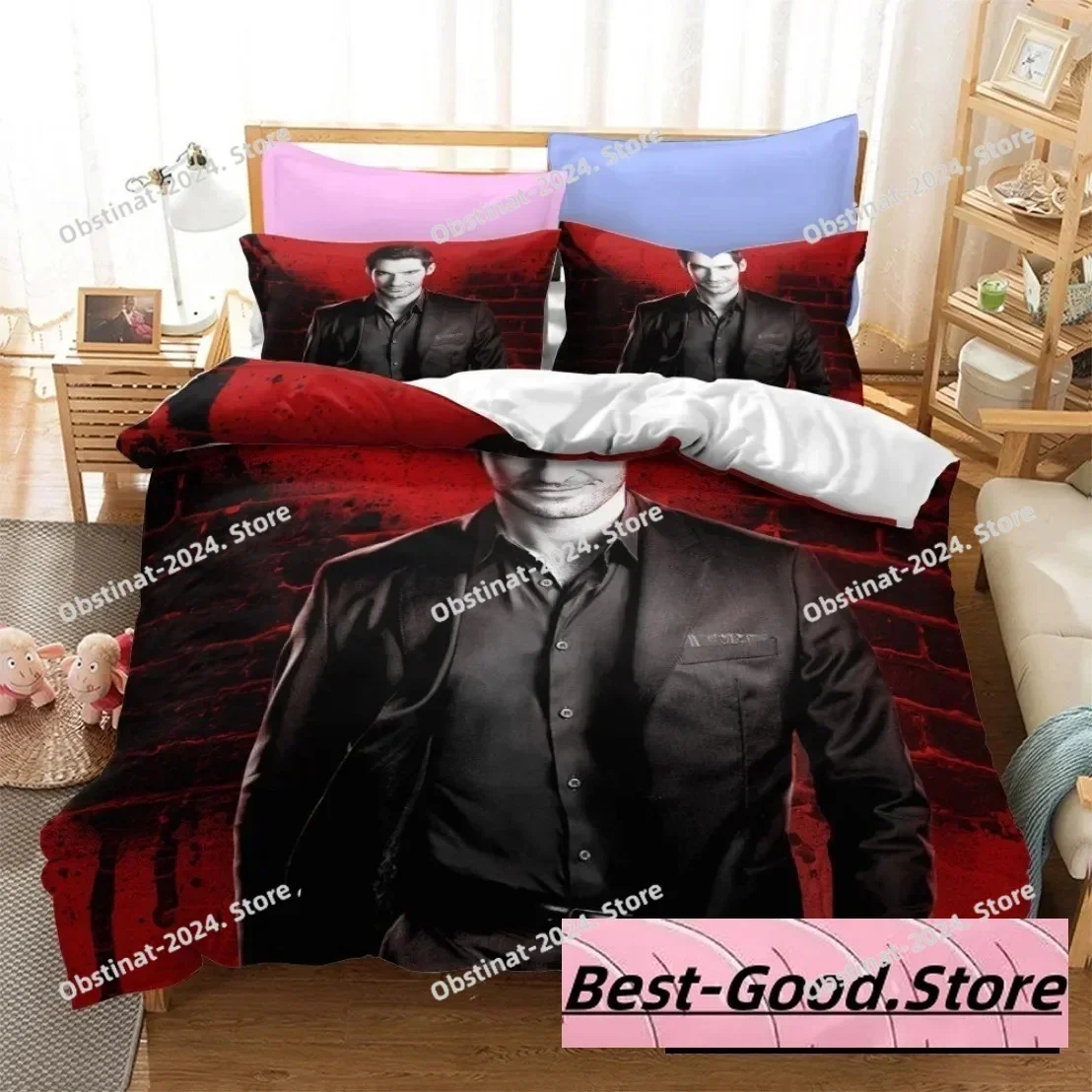 Angel Wings Lucifer Morningstar Satanic Aesthetic Wing Feathe Bedding Set Printed Duvet Cover Pillow Case 3 Pieces Kids Adult 6