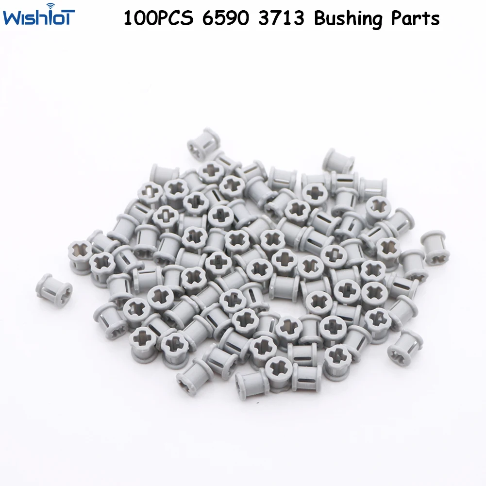 

100PCS 6590 3713 Technical Bushing Parts 1x1 High-Tech Changeover Catch Building Block Particles Cross Axle Connector Bricks