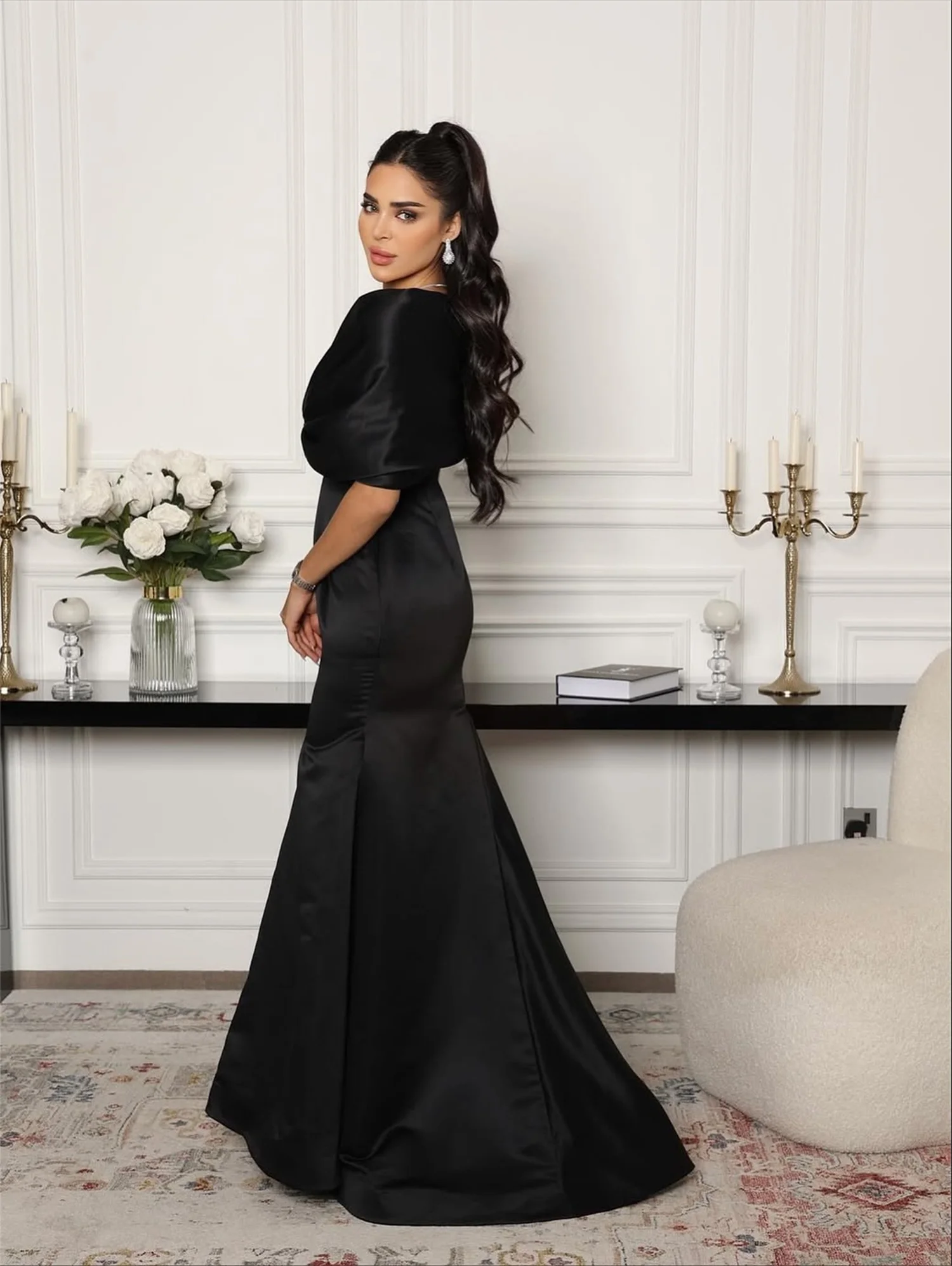 فساتين حورية البحر من Loretta فستان سهرة نسائي أسود من Vestidos De Festa فساتين زفاف للحفلات مخصصة للحفلات الراقصة #5