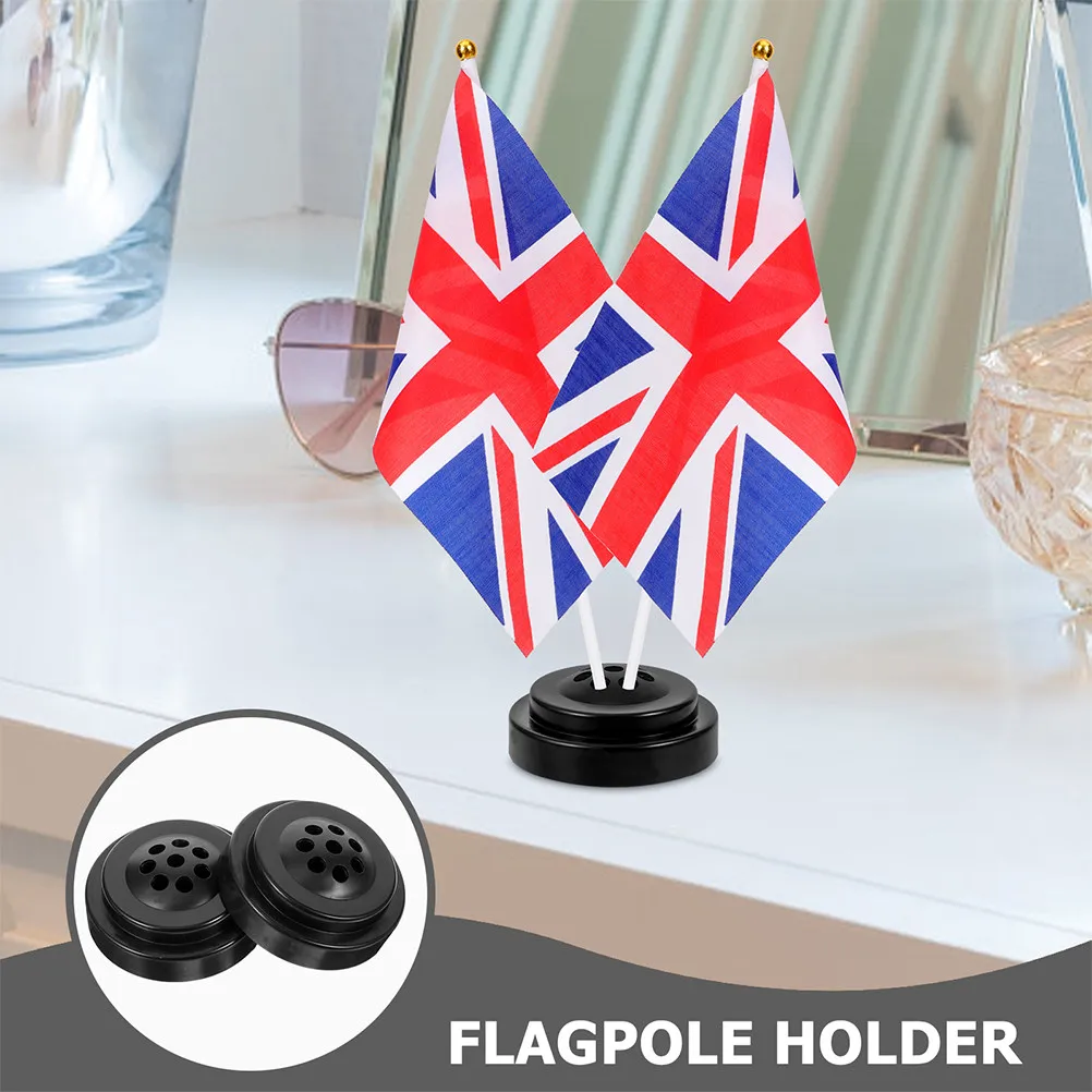 4pcs Desk Flag Holder Outdoor 8-hole Flag Stand Holder Small Flag Holder Mini Flag Stand For Office