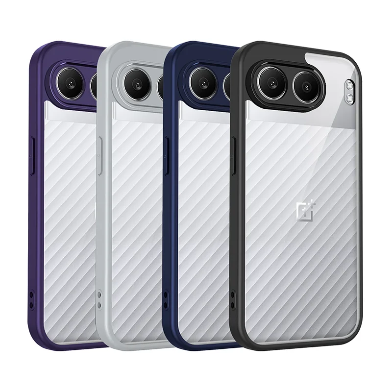 Oneplus Nord 4 CPH2663 Case Air Cushion Shockproof Silicone Bumper Clear Matte Back Cover Hard Phone Case for Oneplus Nord 4 5G