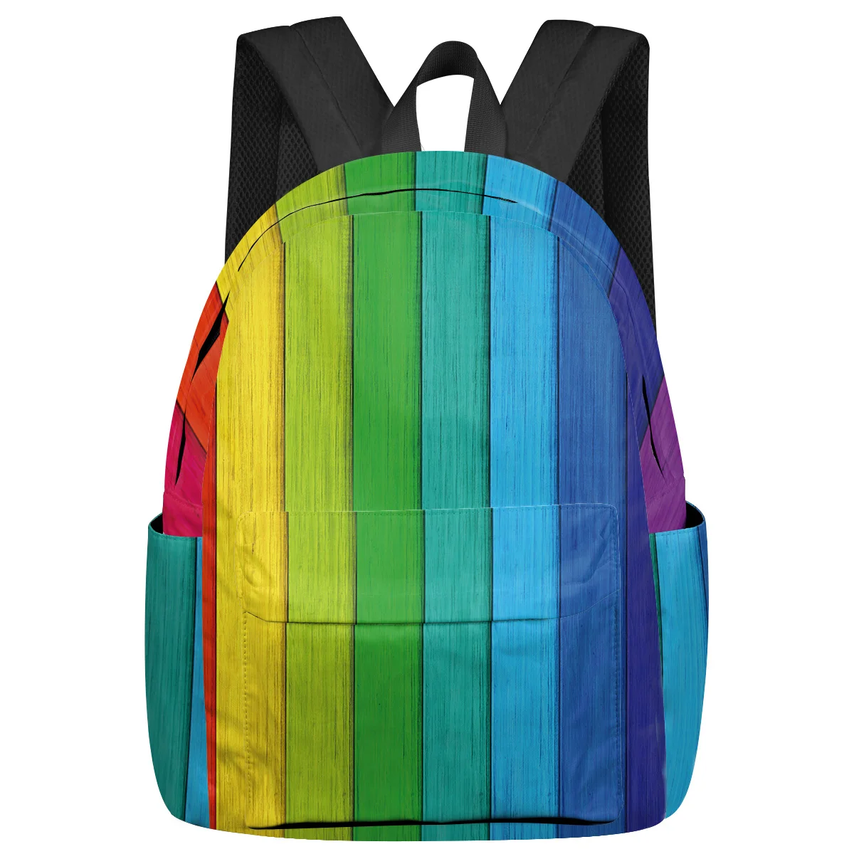 

Rainbow Vintage Wood Grain Feminina Backpacks Teenagers Student School Bags Laptop Backpack Men Women Female Travel Mochila