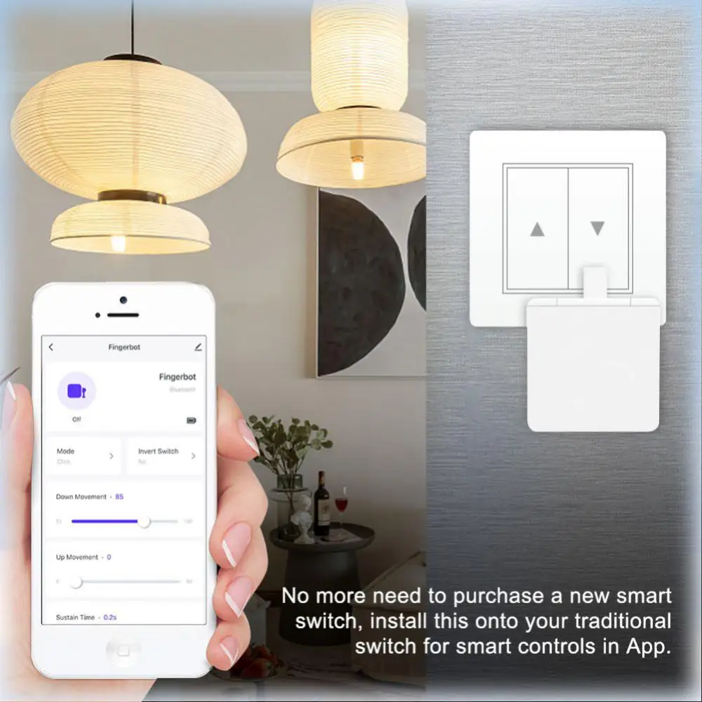 Tuya Bluetooth-compatible Finger Robot Switch Button Pusher Smart Life App Voice Control Smart Fingerbot Alexa Google Assistent