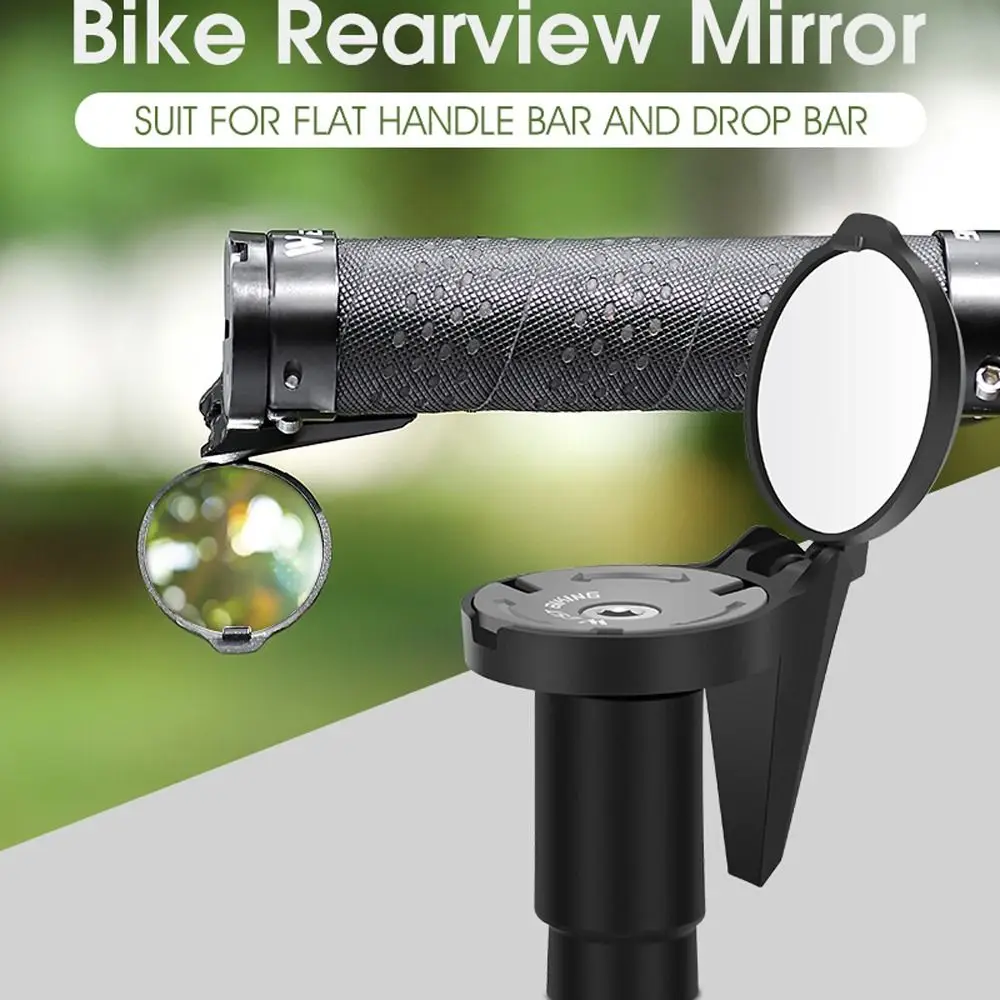 Espelho Retrovisor Bicicleta Flexível, Bike Handlebar End Mirror, 360 Rotação, 16-22mm