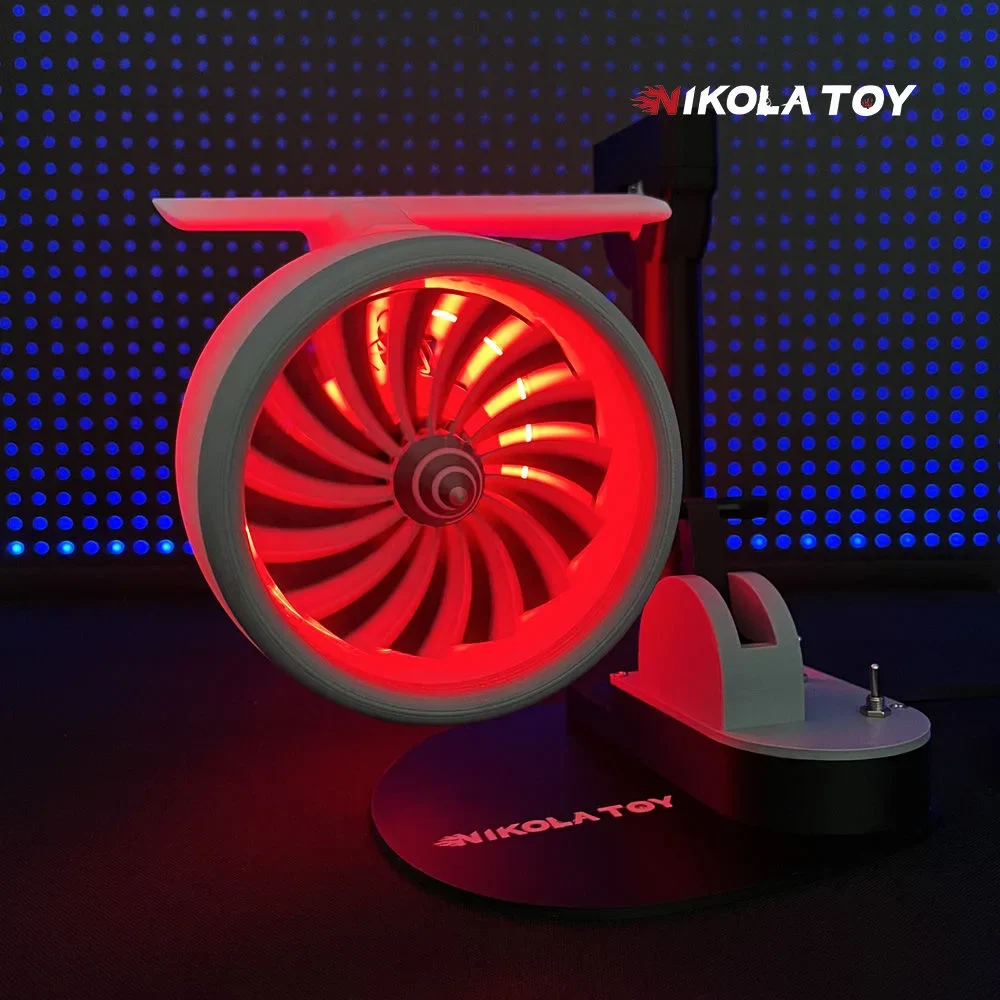 Desktop Turbofan Fan Gaming Room Ventilator Glowing Aircraft Propeller Design System Jet Turbo  Cool Cooling Ventilator 3D Print