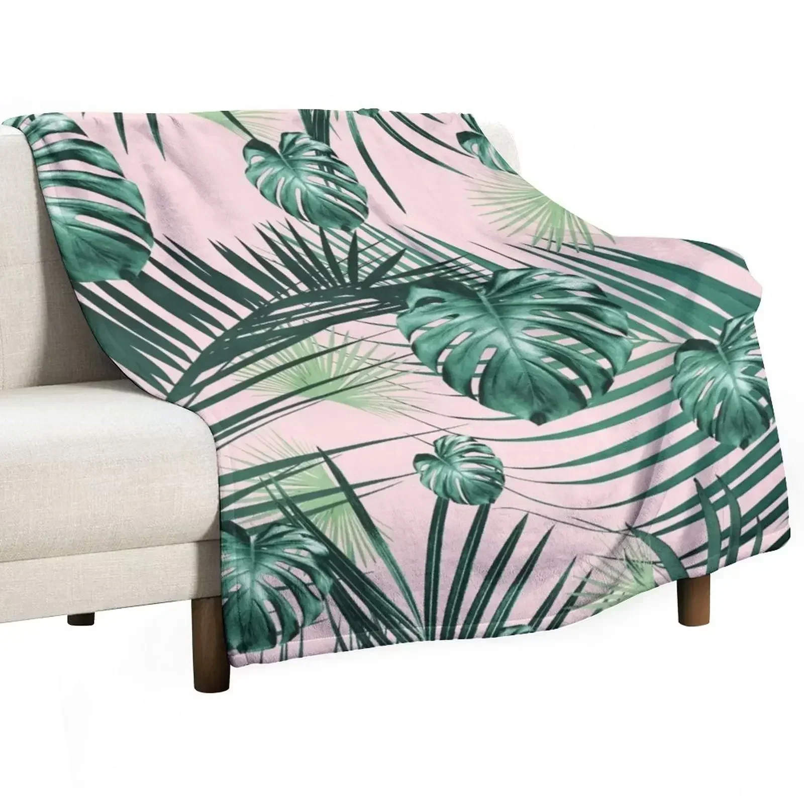 

Tropical Jungle Leaves Garden #2 #tropical #decor #art Throw Blanket Flannel Warm Blankets