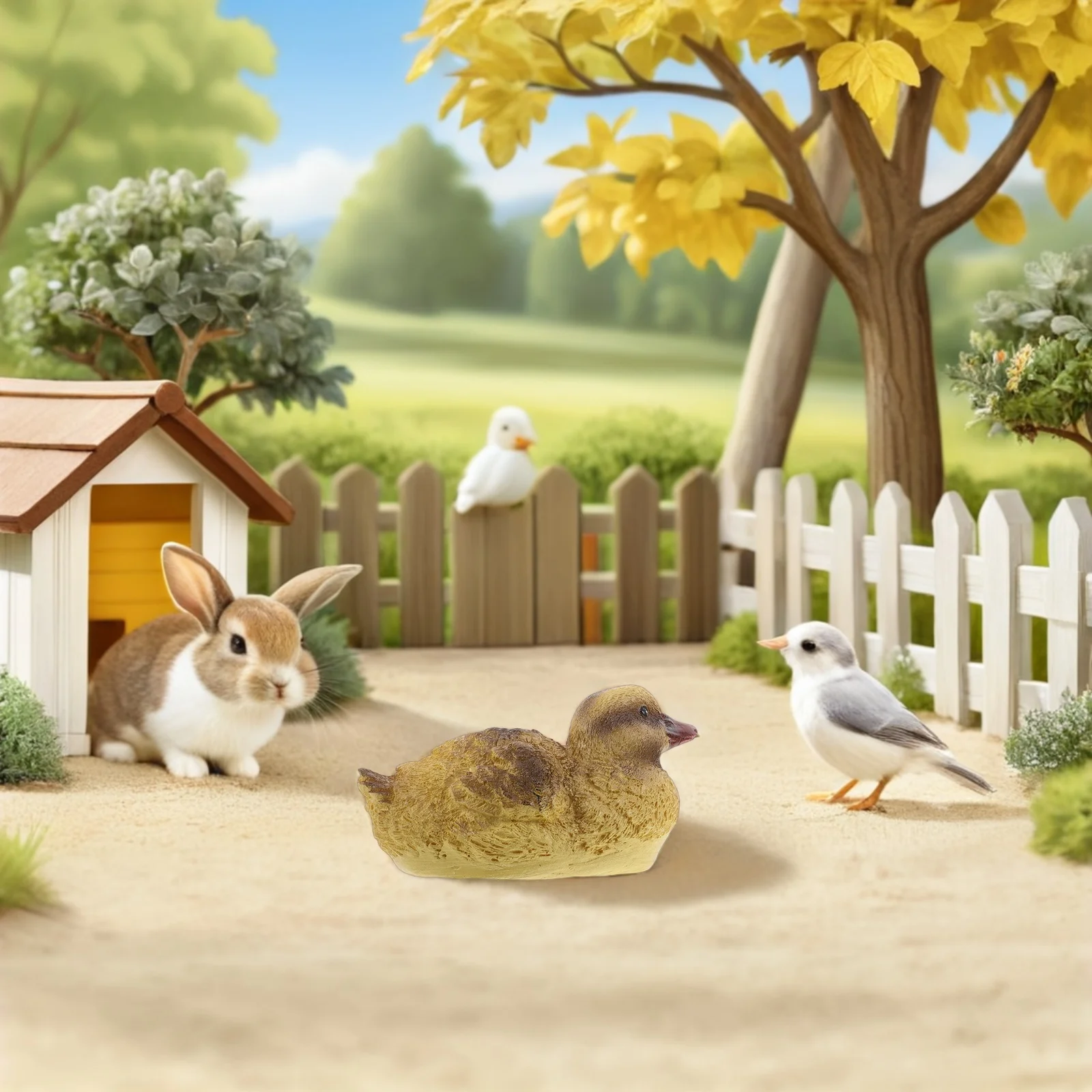 

1 Pair Floating Duck Outdoor Pool Decor Realistic Resin Lawn Ornament Small Floating Pond Sculpture Garden Accessories