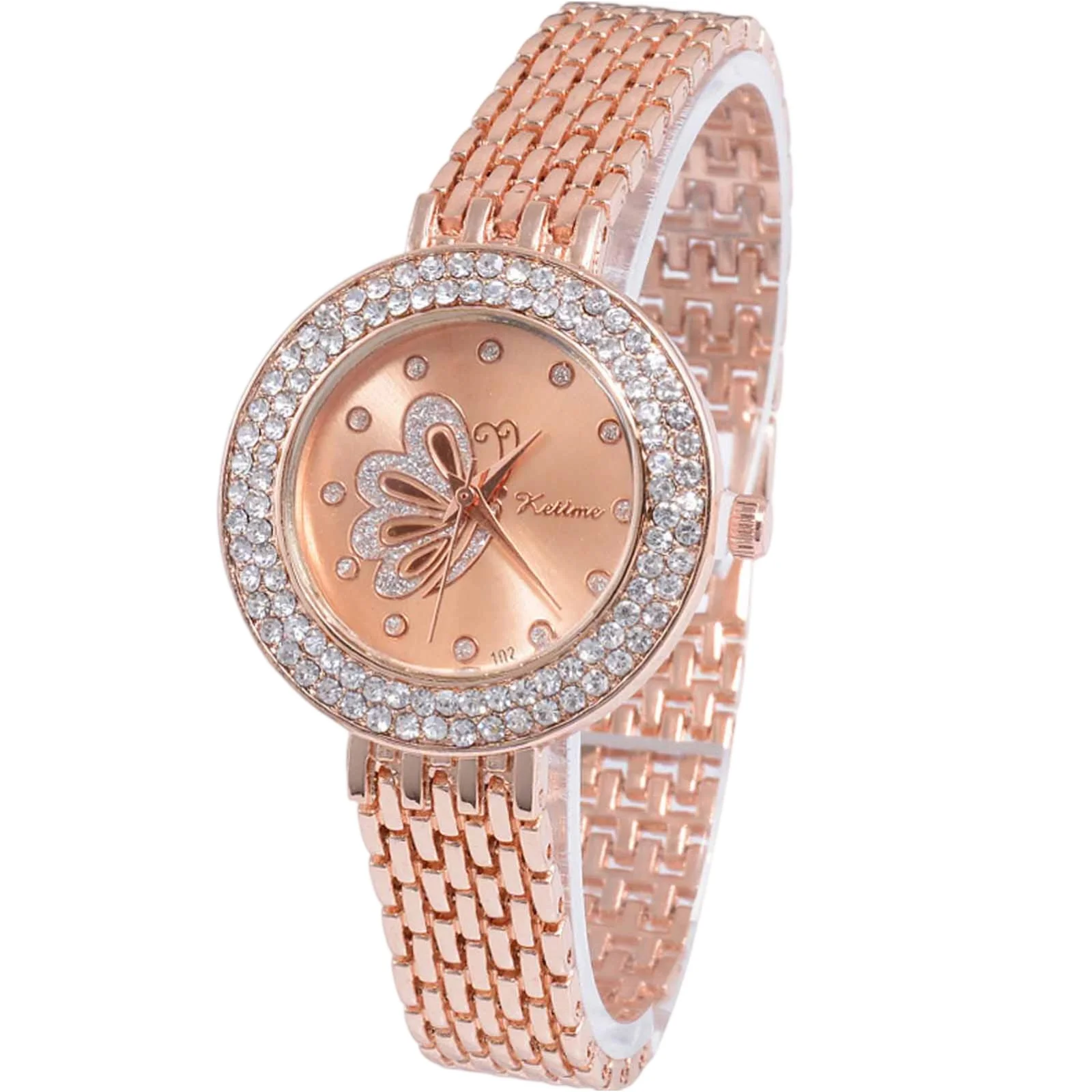 

Brand Beautiful Women'S Watches Prism Mirror Waterproof Fashion Quartz Watch For Rose Genuine Date Ladies Wristwatch