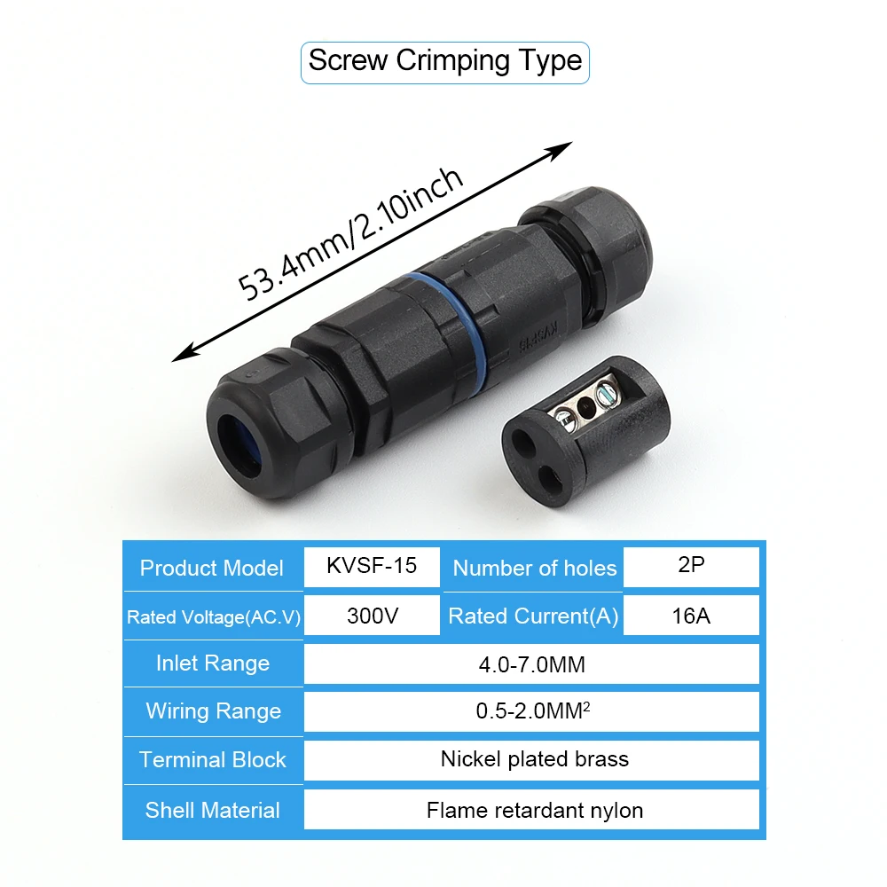 IP68 Waterproof Electrical Cable Connector, Outdoor 2/3 Way Junction Box, Waterproof Wire Connectors with Replaceable Lever Wire