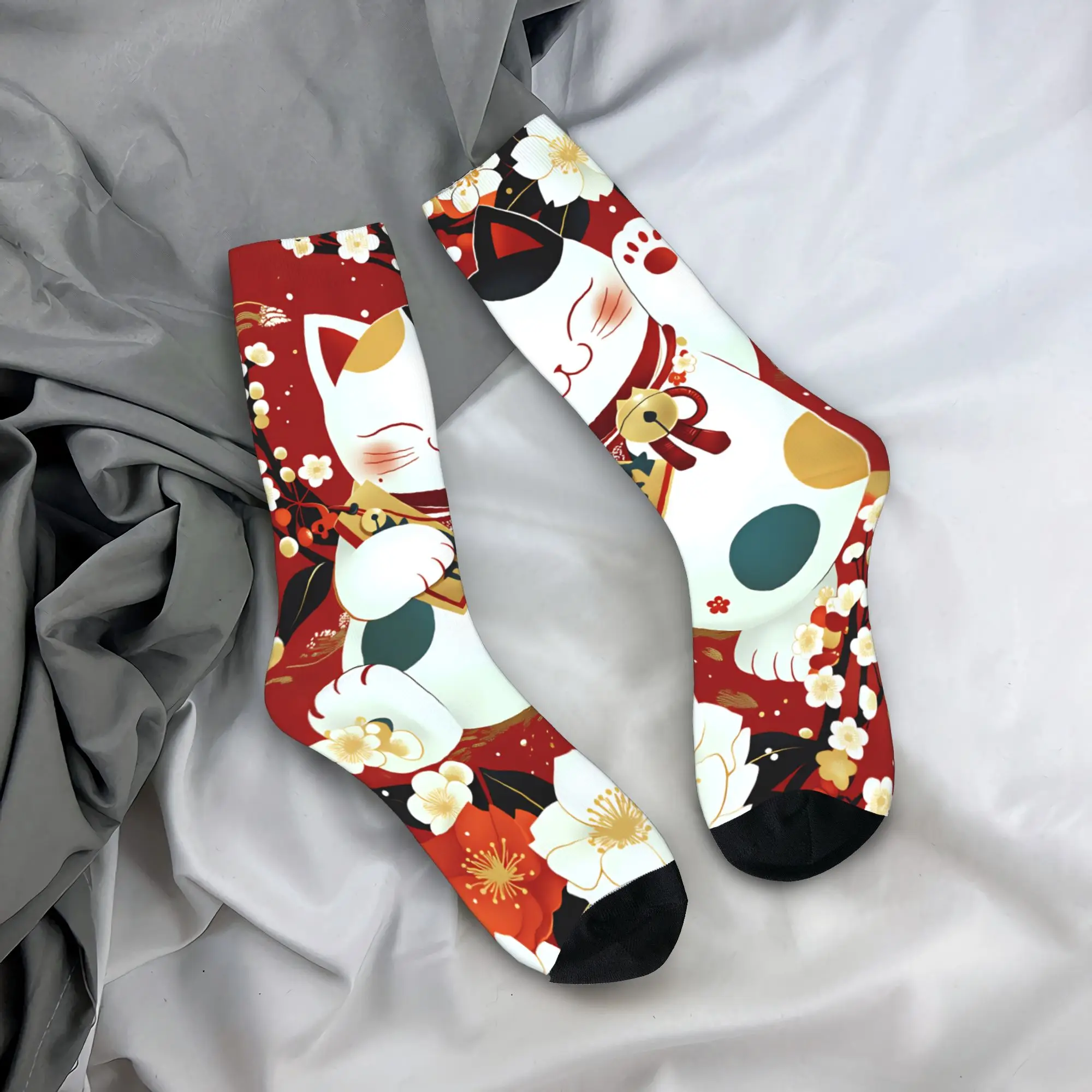 

Cute Cat Animal Socks Anti Sweat Stockings Men Breathable Outdoor Socks Autumn Kawaii Custom Socks