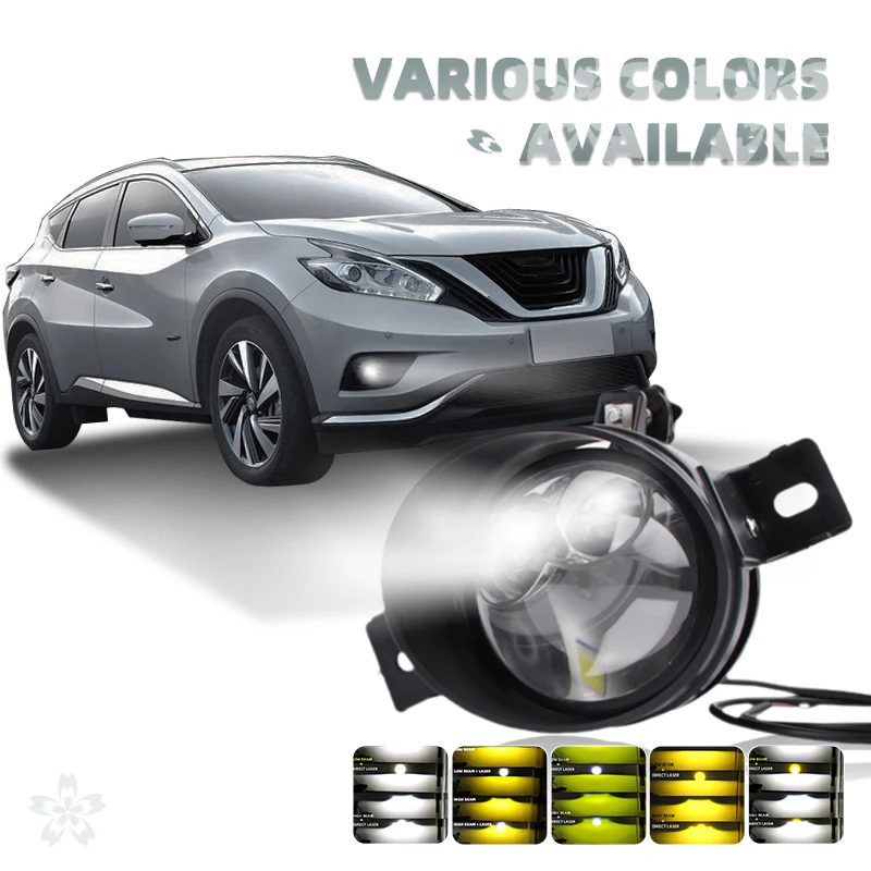 3Inches Fog Lights Bi LED Projectors Lens White Light 6000K High Power 80W LED Headlights Lens For Nissan Fog Lamp