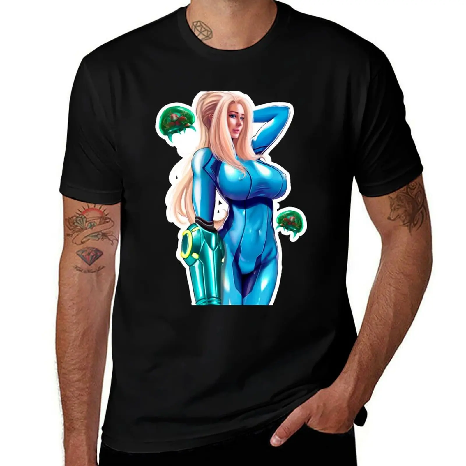 

SAMUS ZERO SUIT 3 T-Shirt cotton t shirt pack t shirt custom print T-Shirt