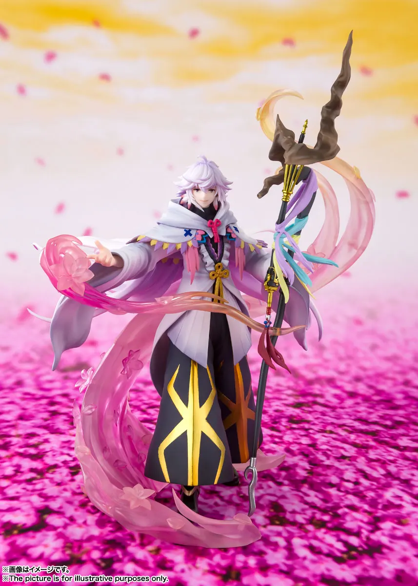 BANDAI Fate Action Figures Model Figuarts Zero Flower Magician Merlin Amusement Figures Toys Brand New Genuine Original