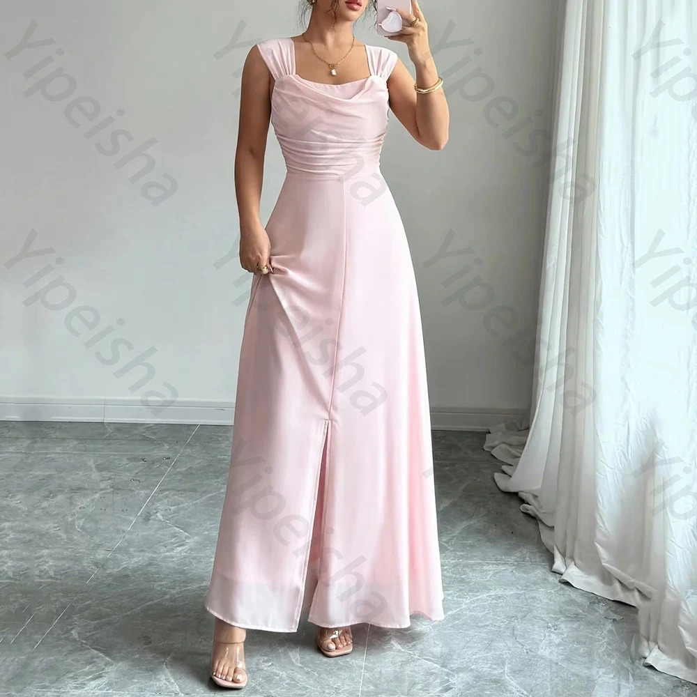 

Elegant Sleeveless Spaghetti Strap Evening Dresses Sexy Celebrity Long Dress Exquisite High Quality Prom Party Gowns Customized