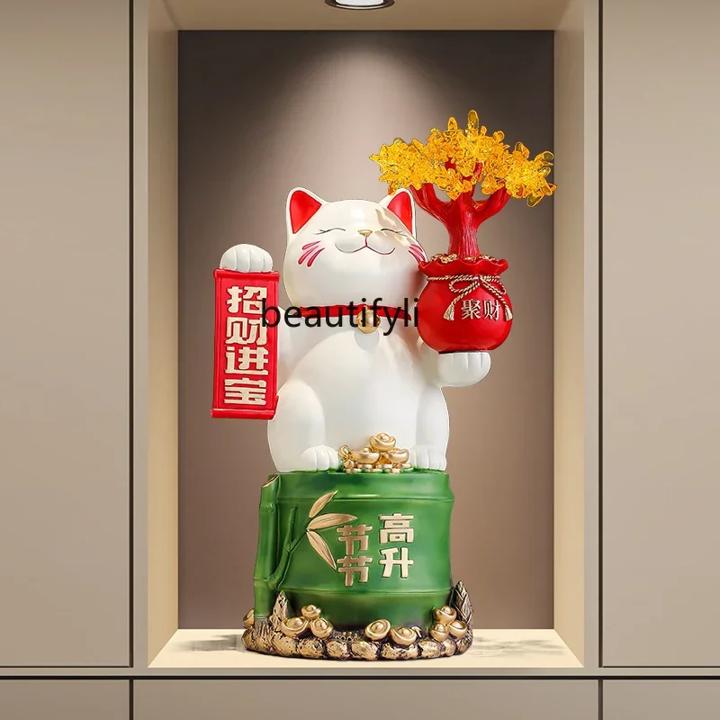 

Entrance large ornament opening gift living room, floor-to-ceiling rising fortune tree ornament6005