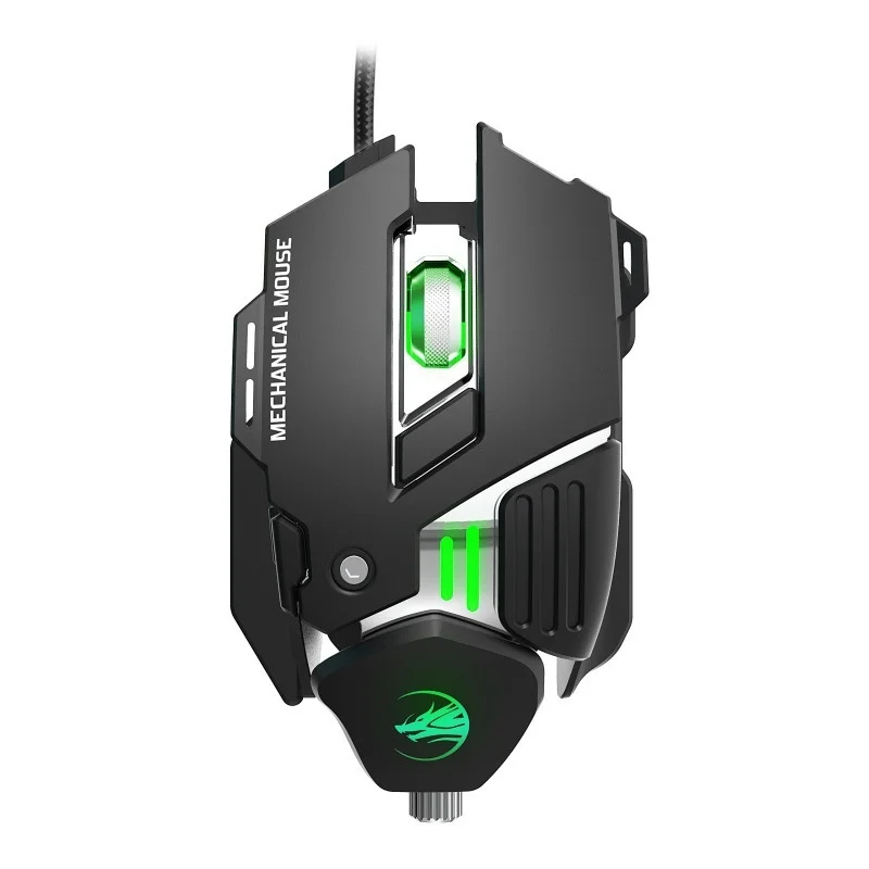 Gm8 ergonomische kabel gebundene Gaming-Maus führte 5600dpi USB Esport Gaming-Computermaus für Spieler RGB Hintergrund beleuchtung PC Laptop mechanisches Metall