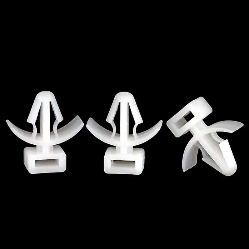 50pcs CCM-4/5/6/8 White/Black Nylon Plastic PCB Board Hole Cable Zip Tie Belt Clip Push Tie Mount Rivet Fixed Seat