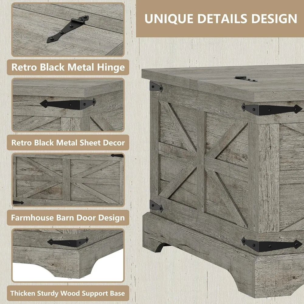 Lift Top Coffee Table with Hidden Storage, Square Wooden Center Table for Living Room, Large Storage Compartment, Rustic Style