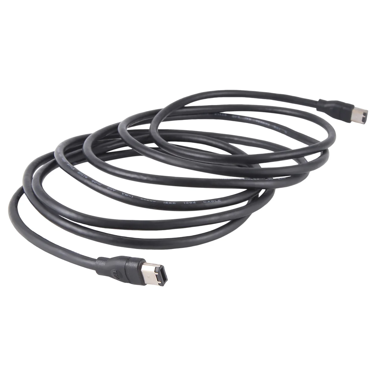 Black IEEE 1394 Firewire 400 to Firewire 400 Cable, 6 Pin/6 Pin Male / Male - 10 FT