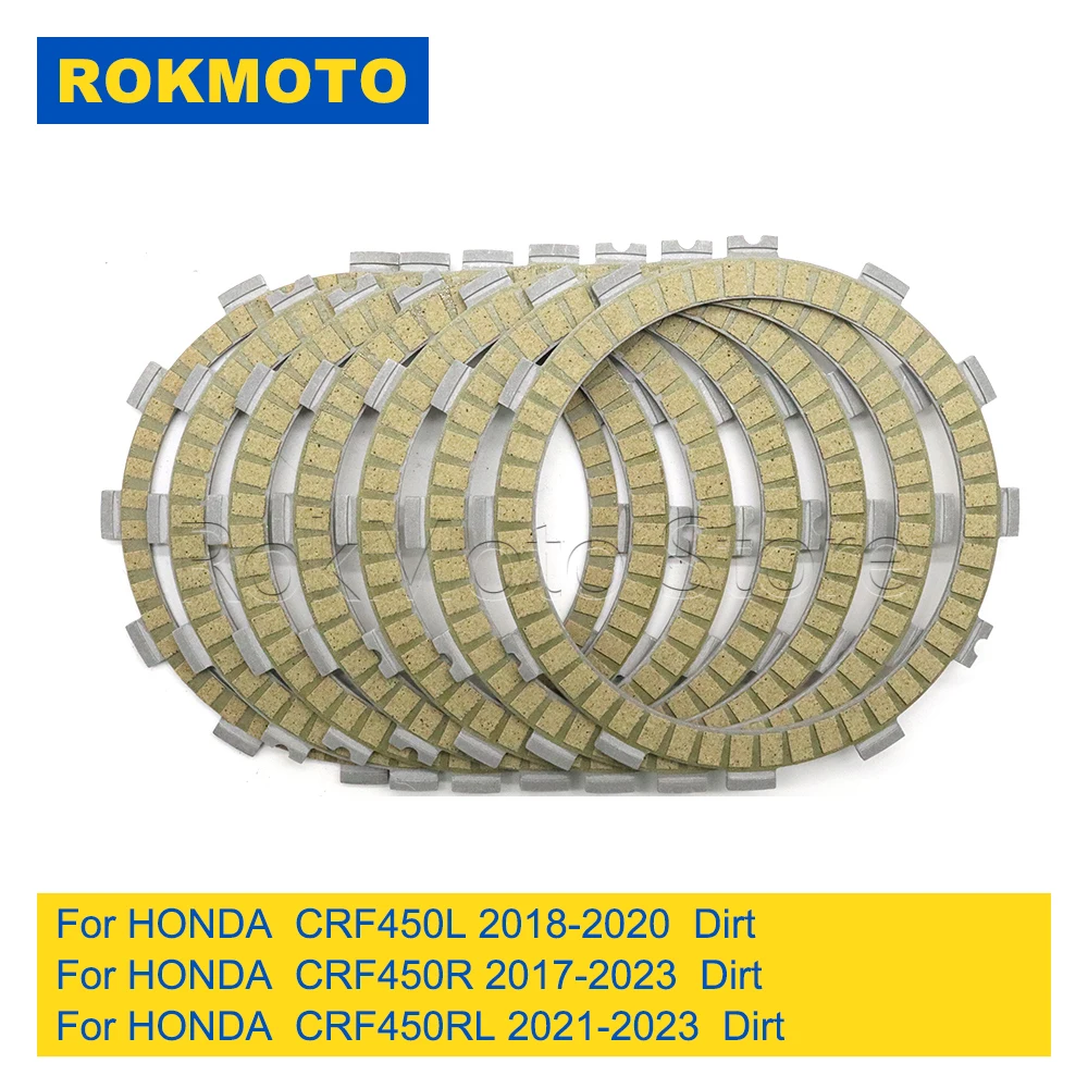 Motorcycle Accessories Clutch Friction Disc Plate Kit For Honda CRF450 CRF450L CRF450R CRF450RL CRF450RX CRF450X GB500 1989-2023