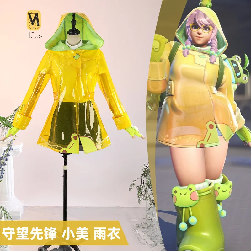 

HCos Overwatch Mei raincoat Cosplay Path to Nowhere Costume Halloween Carnival Uniform Anime Clothing Party Suit
