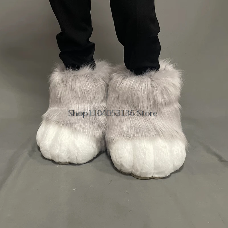 

Fursuit Cosplay Paw Shoes Accessories Furry Cosplay Rubbit Cat Boots Cute Fluffy Animal Manga Party Cos Wearable Unisex Costume