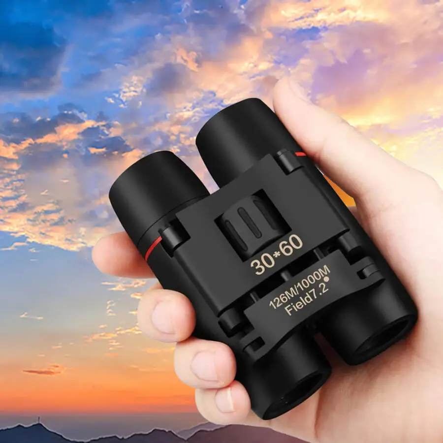 Foldable 30x60 Binoculars 1000M Long Distance Waterproof Dustproof Portable For Camping Watching Concerts Hiking