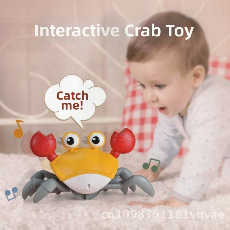Automatic Obstacle Avoidance Electric Induction Crab Toy with Sound And Light Charging Feature for Kids Crawling Development