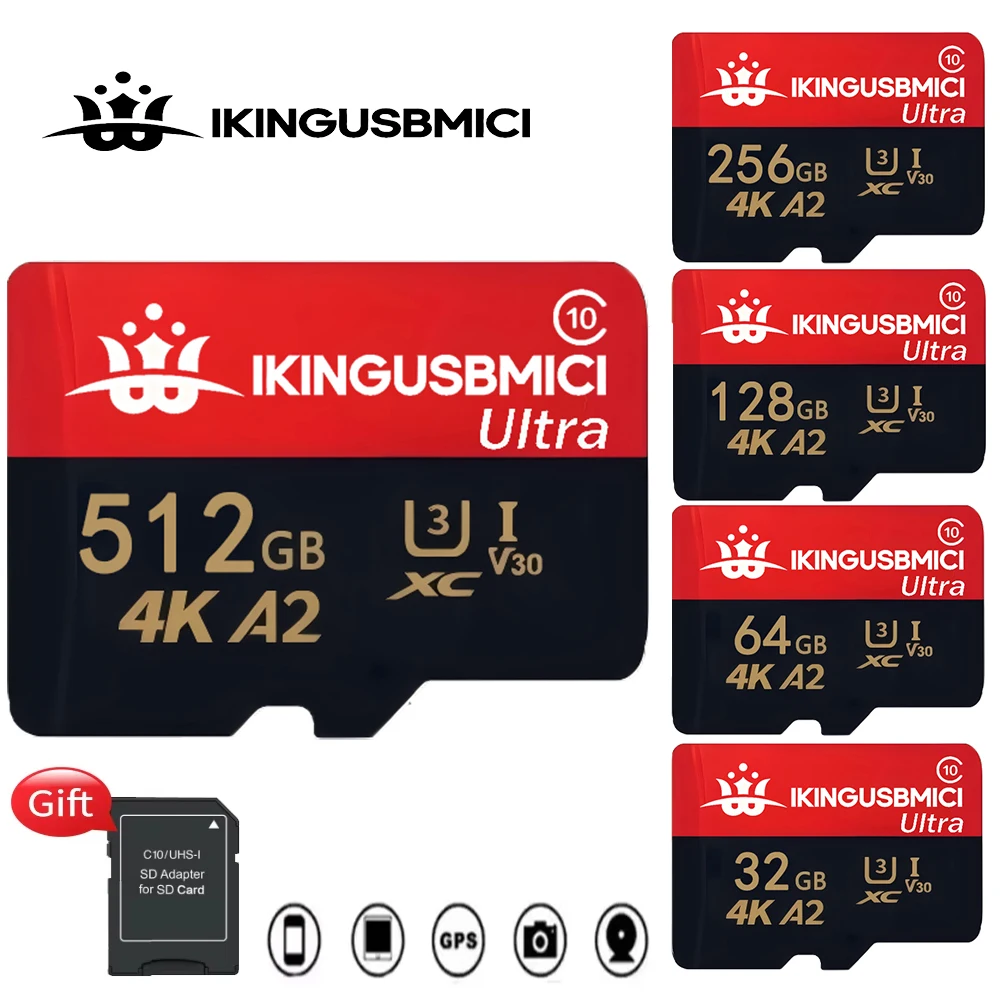 Card Flash Premium Quality Drone 10 32/64/128/256/512gb Durable Class Memory Camera Class10 High Class Original Fast Reliable
