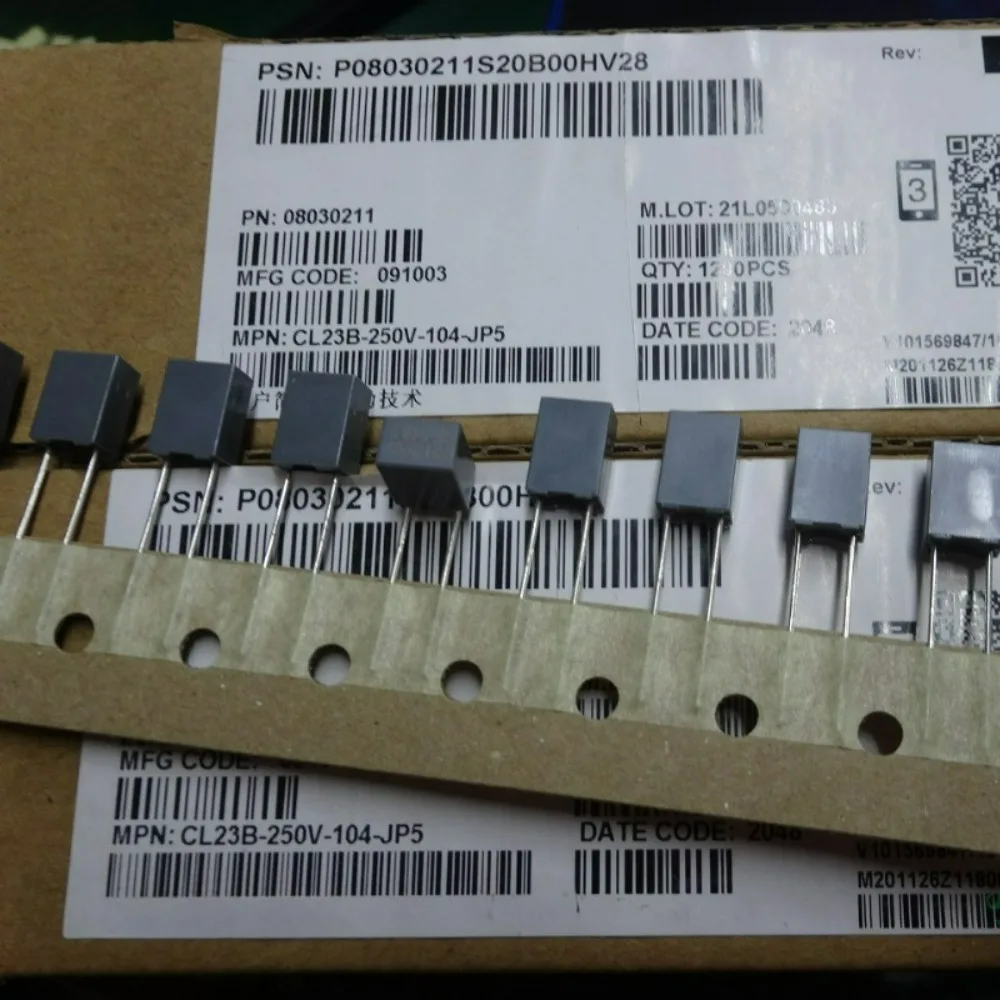 20pcs/lot Fara MKP23 0.1uf 250V 100nf u1 104 Brand New 5mm Film Capacitor CL23B250V104JP5